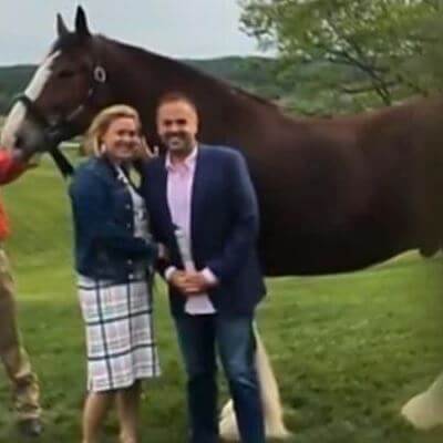 Julie Rhule with her spouse Matt Rhule